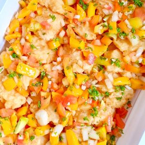 Breaded Fish Fillet w/ Mango Salsa